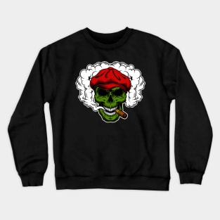 Dynamic Cigars Cigar Smoking Skull Crewneck Sweatshirt